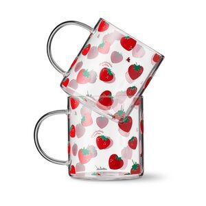 Chamberlain Coffee Limited Edition Strawberry Print Glass Mug